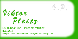 viktor pleitz business card